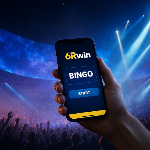 6Rwin অ্যাকাউন্ট স্ক্রিন হাতে ধরা ফোন